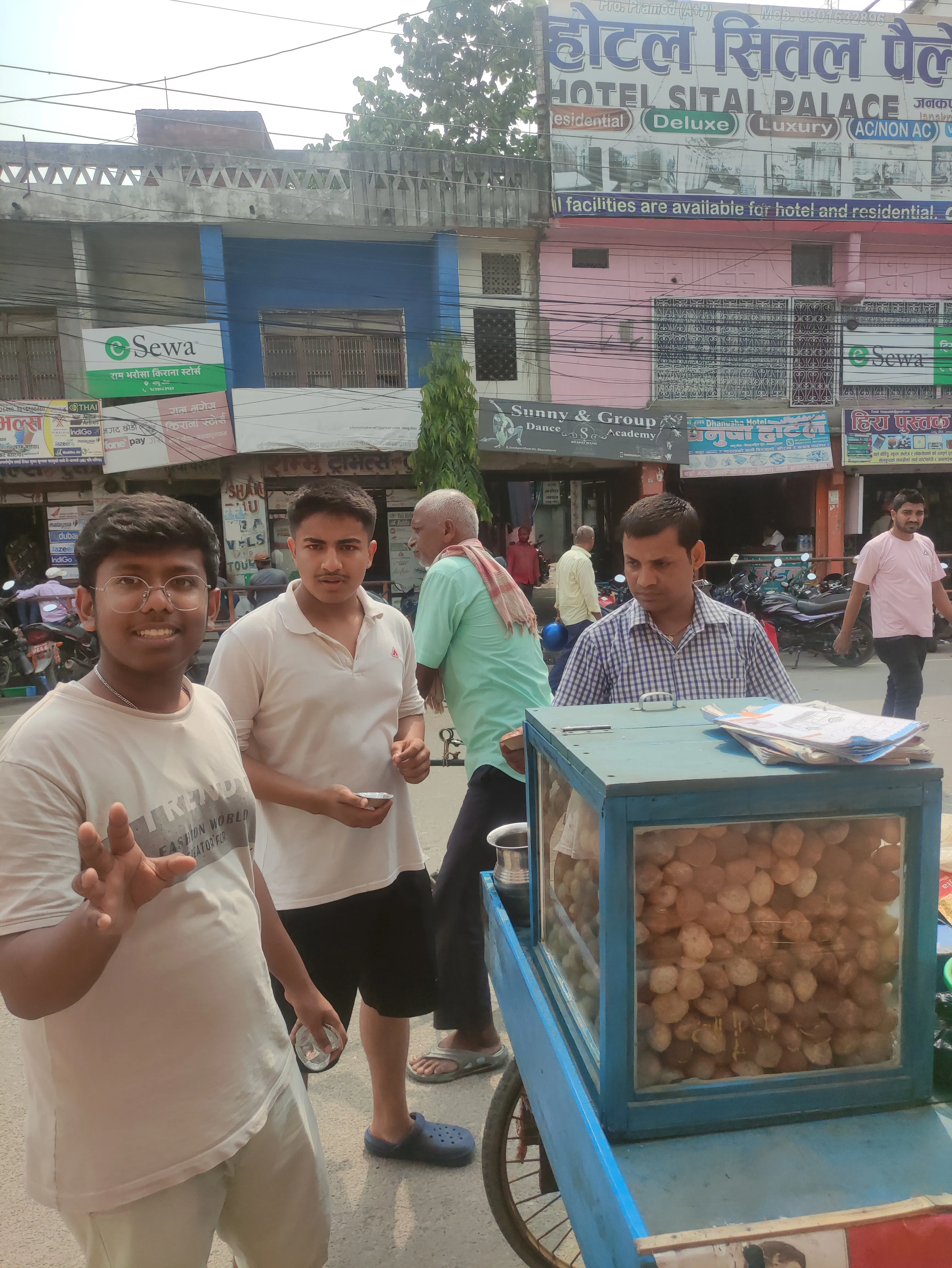 picture of us having pani puri